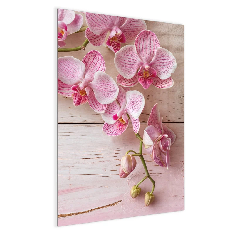 Magnettafel - Orchideen auf Rosa