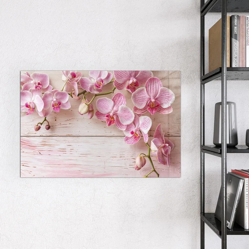Magnettafel - Orchideen auf Rosa