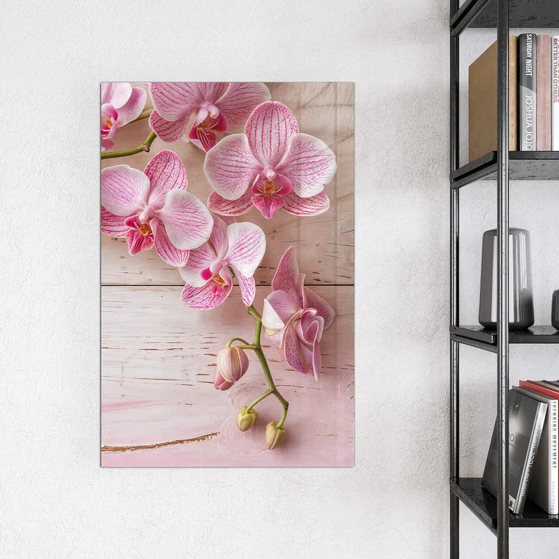 Magnettafel - Orchideen auf Rosa
