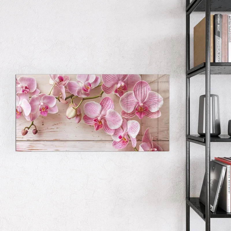 Magnettafel - Orchideen auf Rosa