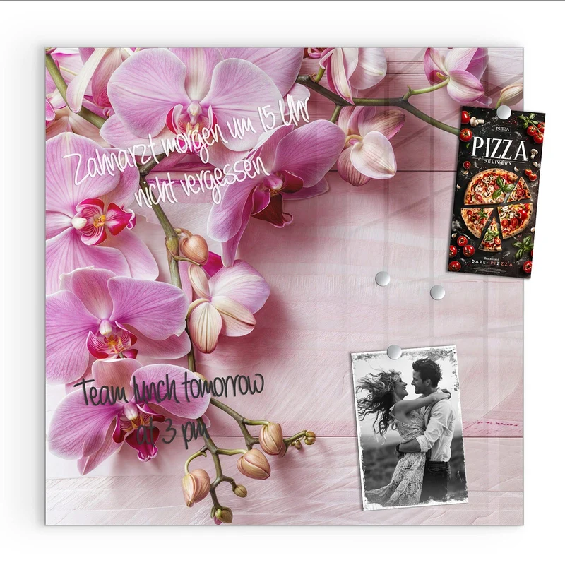 Magnettafel - Rosa Orchideenzweig