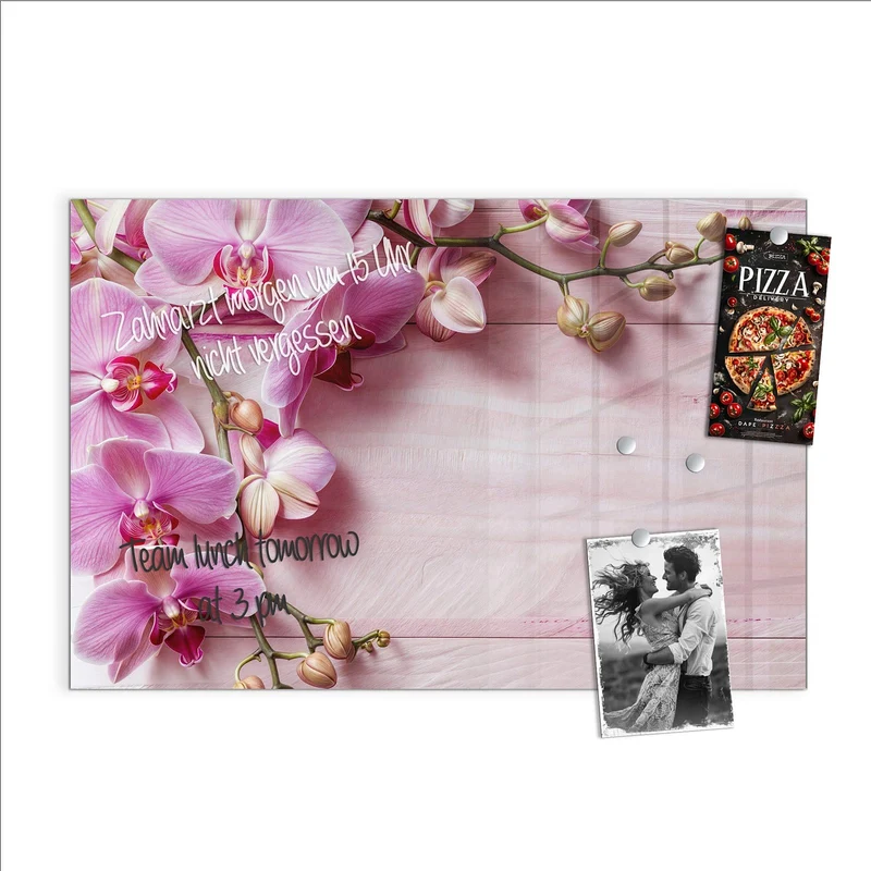 Magnettafel - Rosa Orchideenzweig