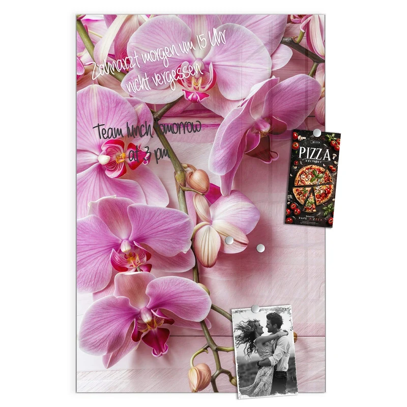 Magnettafel - Rosa Orchideenzweig