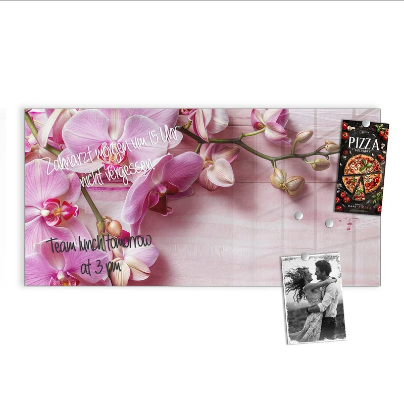 Magnettafel - Rosa Orchideenzweig
