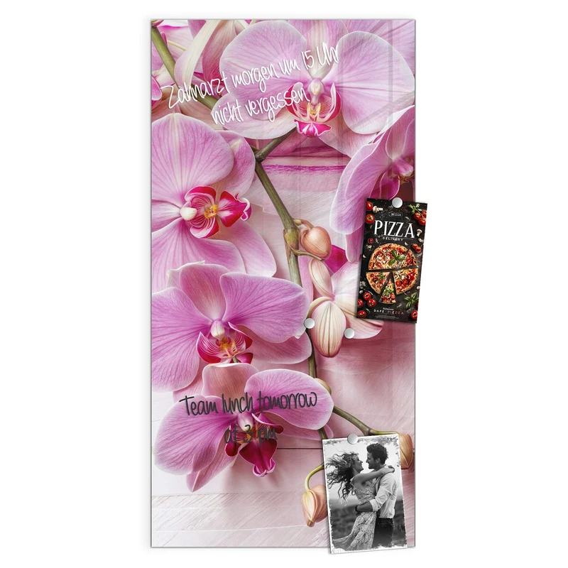 Magnettafel - Rosa Orchideenzweig