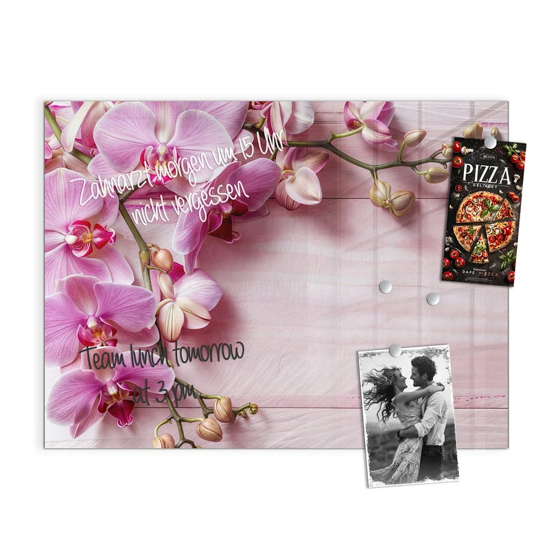 Magnettafel - Rosa Orchideenzweig