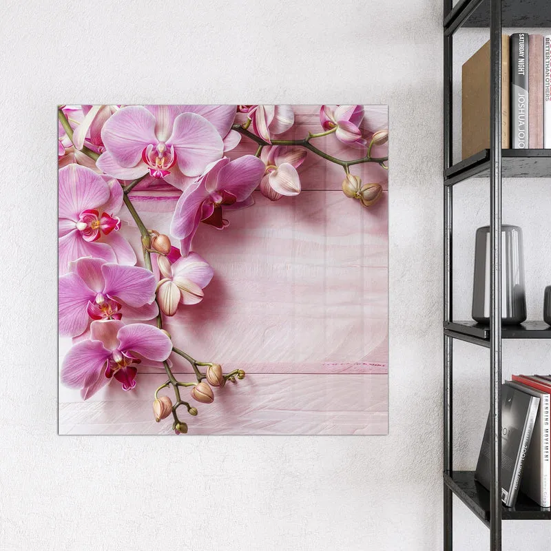 Magnettafel - Rosa Orchideenzweig