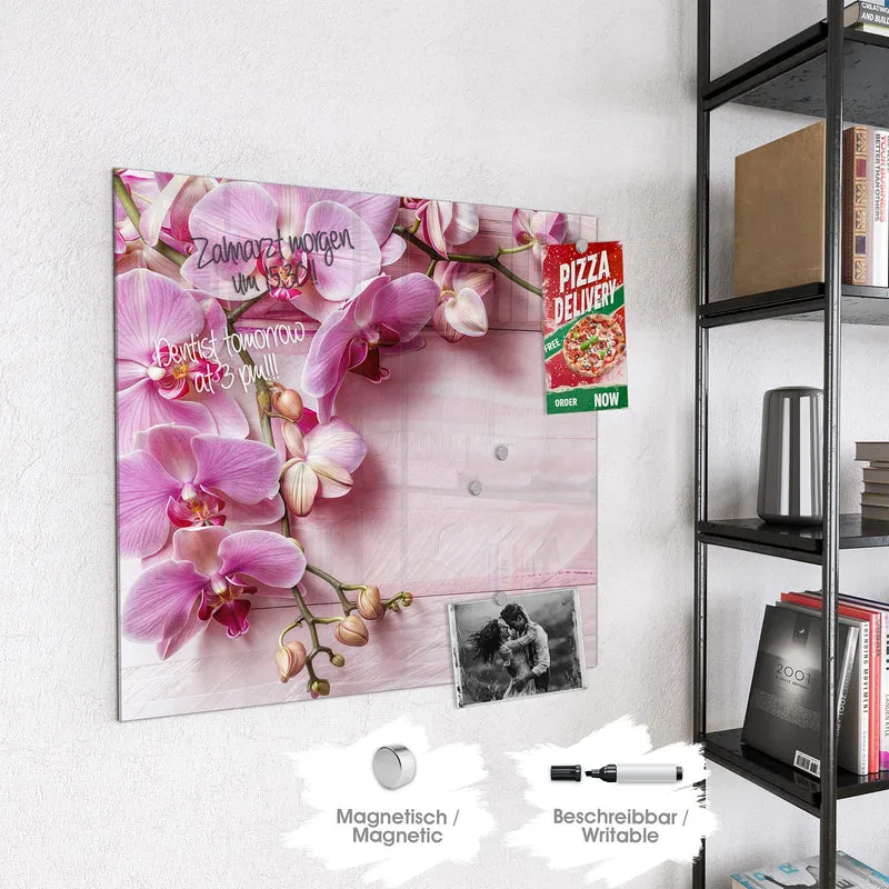 Magnettafel - Rosa Orchideenzweig