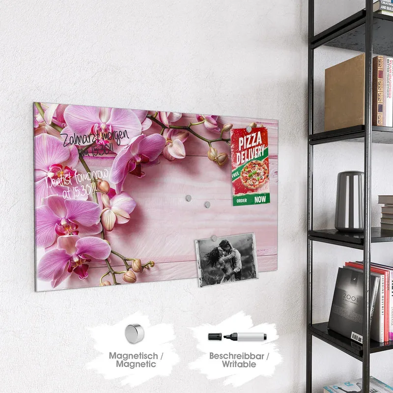 Magnettafel - Rosa Orchideenzweig