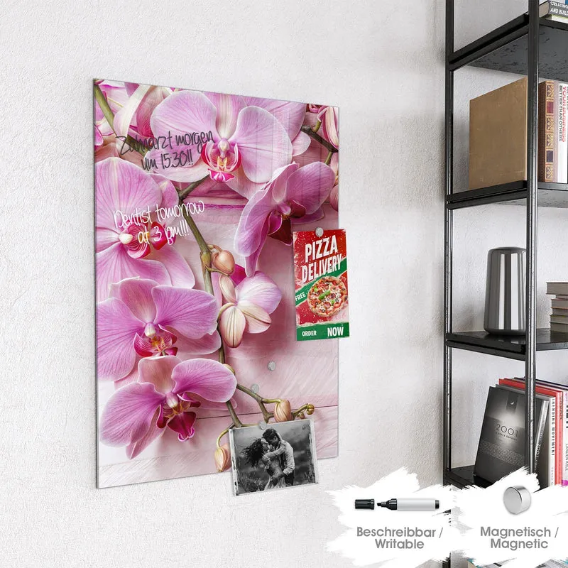 Magnettafel - Rosa Orchideenzweig
