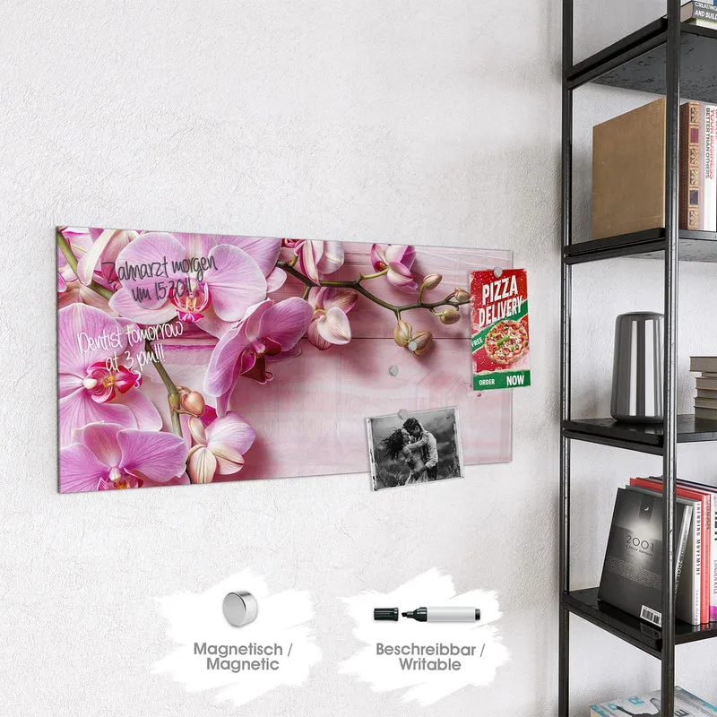 Magnettafel - Rosa Orchideenzweig