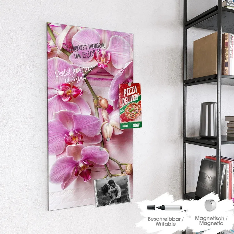 Magnettafel - Rosa Orchideenzweig