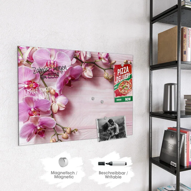 Magnettafel - Rosa Orchideenzweig