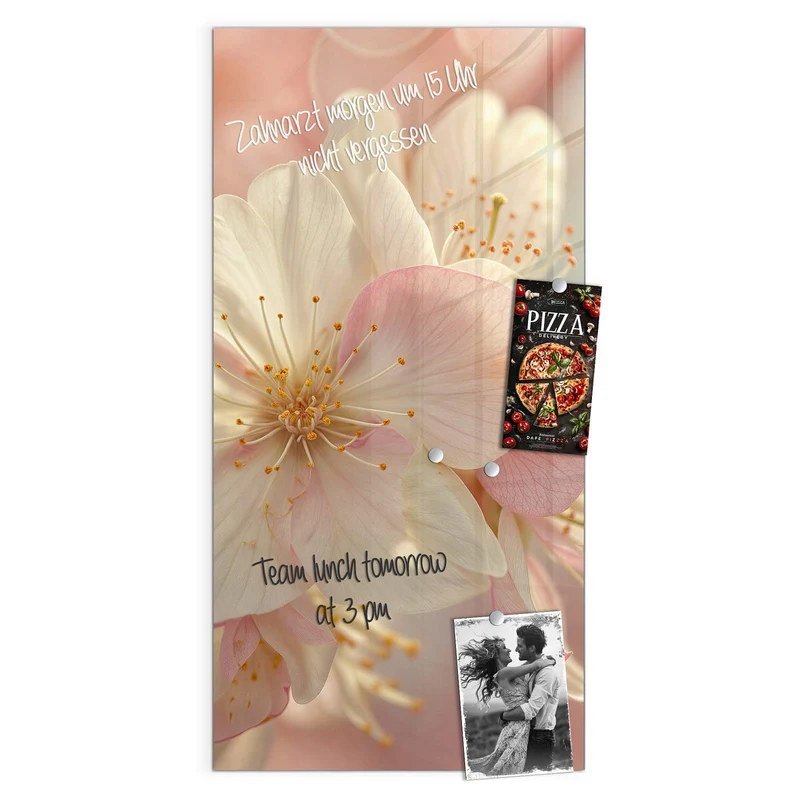 Magnettafel - Rosa Frühlingsblüten