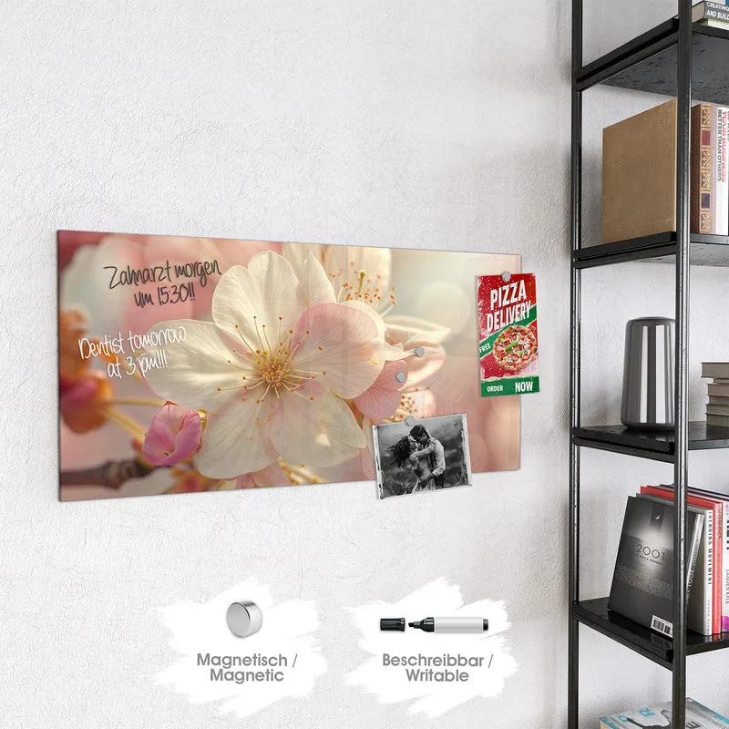 Magnettafel - Rosa Frühlingsblüten