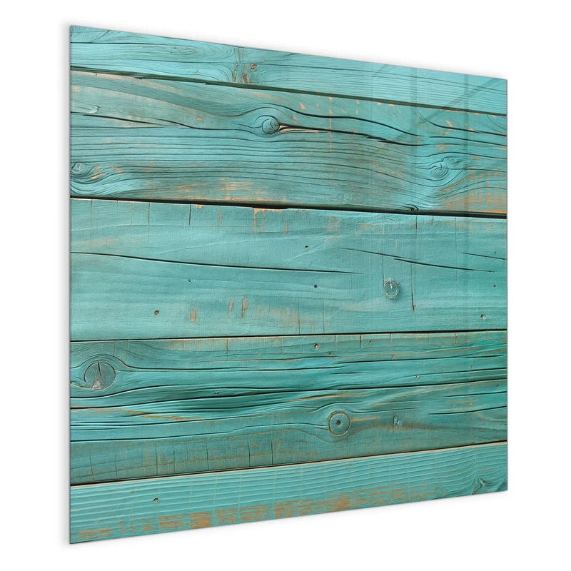 Magnettafel - Türkise Holzplanken