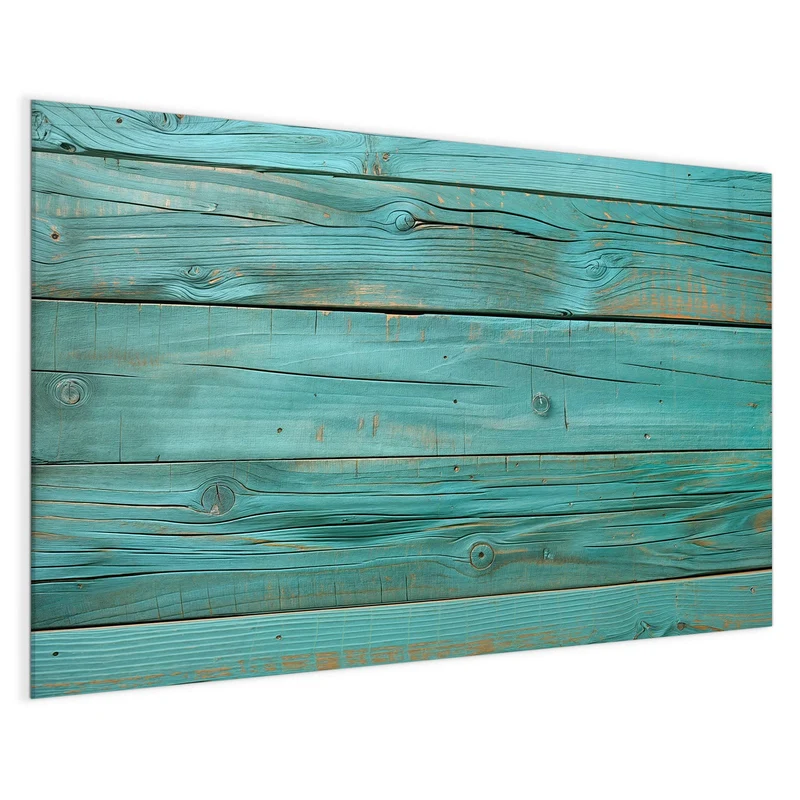 Magnettafel - Türkise Holzplanken