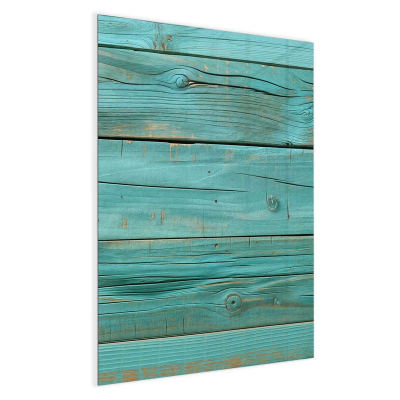 Magnettafel - Türkise Holzplanken