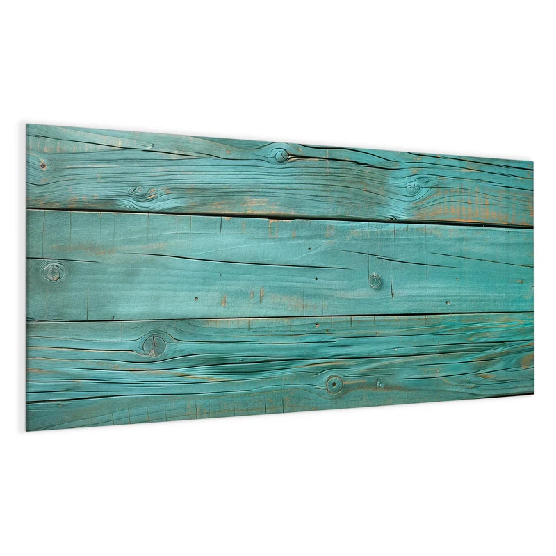 Magnettafel - Türkise Holzplanken