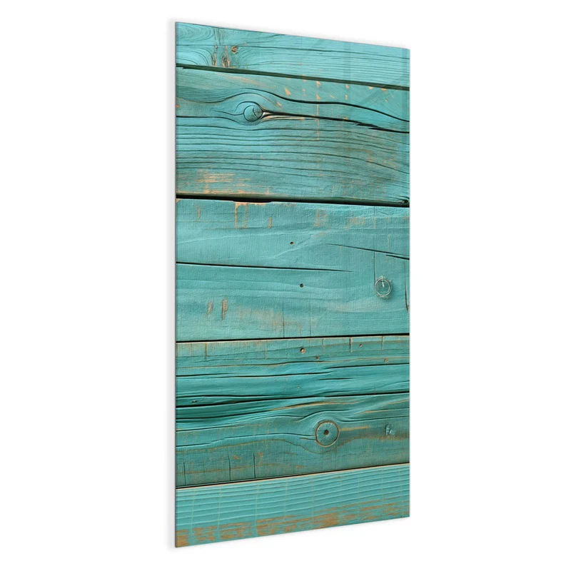 Magnettafel - Türkise Holzplanken