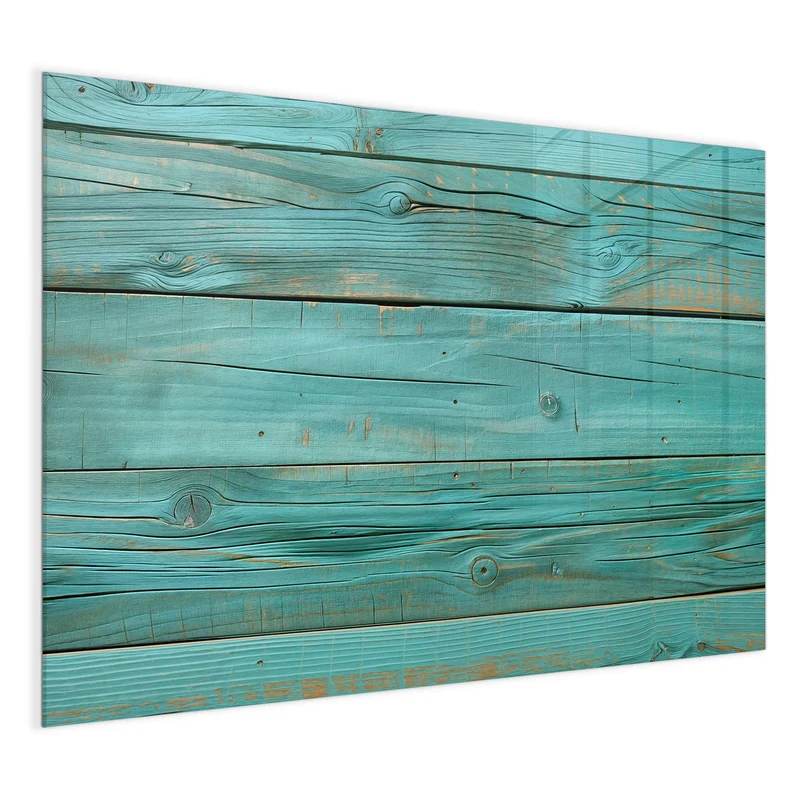 Magnettafel - Türkise Holzplanken