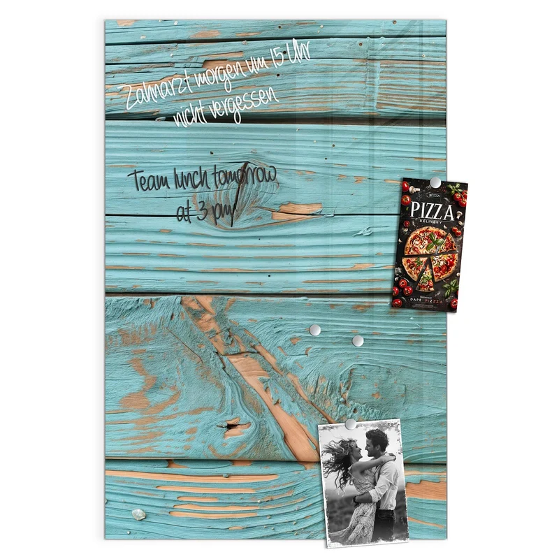 Magnettafel - Türkislack auf Holz