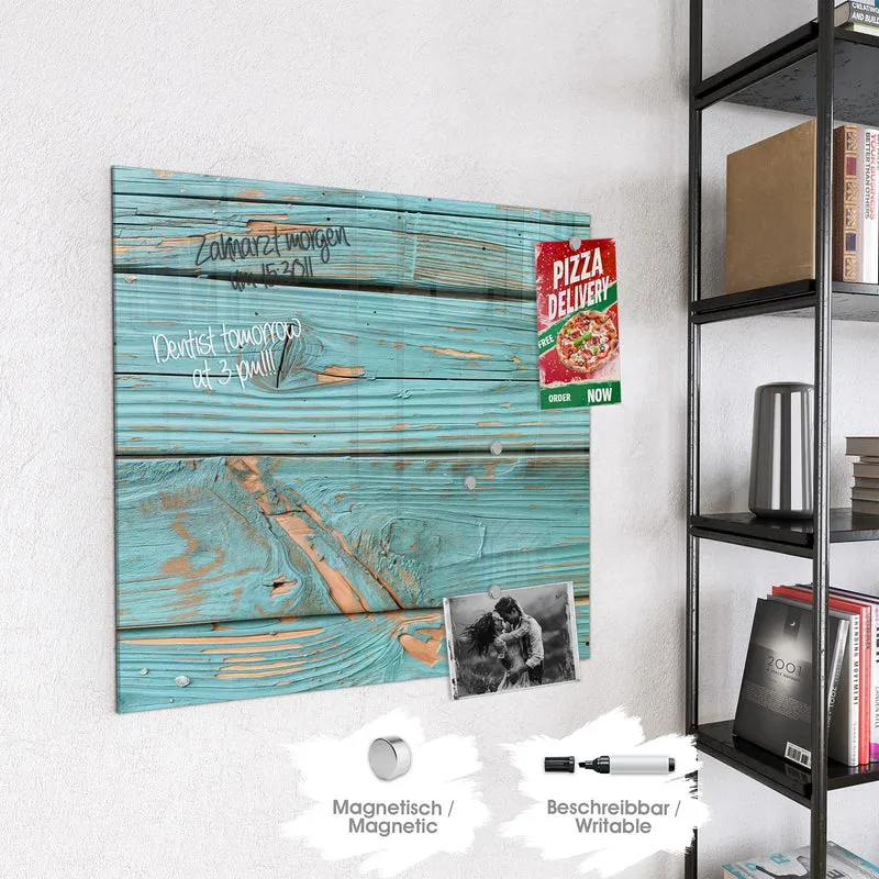 Magnettafel - Türkislack auf Holz