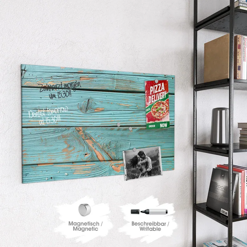 Magnettafel - Türkislack auf Holz