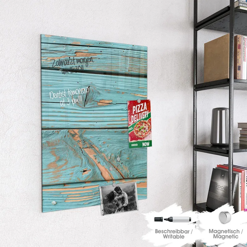 Magnettafel - Türkislack auf Holz