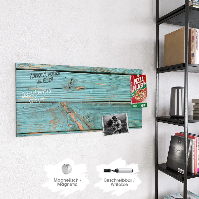 Magnettafel - Türkislack auf Holz