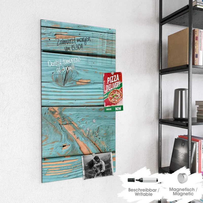 Magnettafel - Türkislack auf Holz