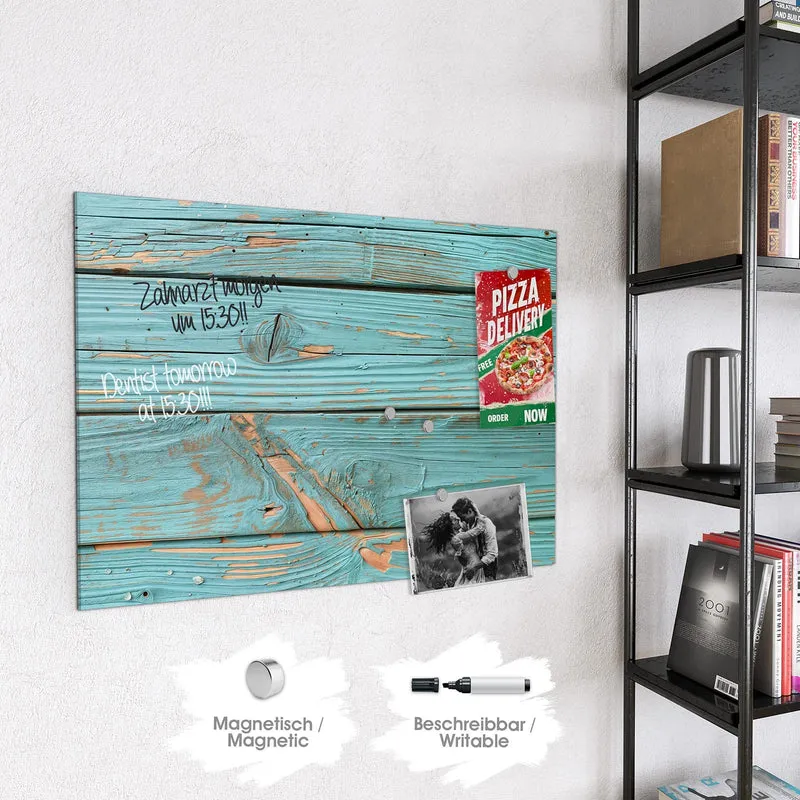 Magnettafel - Türkislack auf Holz