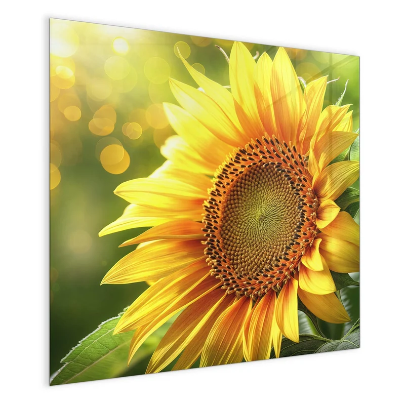 Magnettafel - Sonnenblume im Goldlicht
