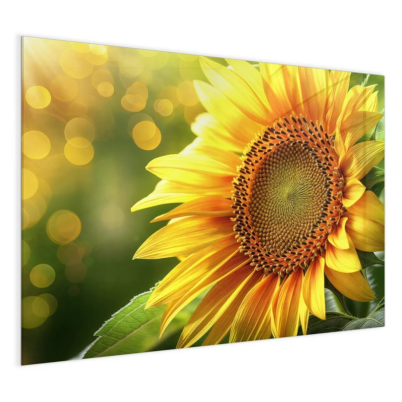 Magnettafel - Sonnenblume im Goldlicht