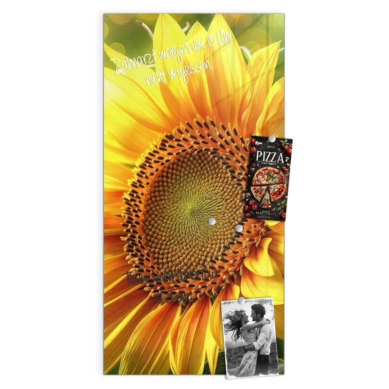 Magnettafel - Sonnenblume im Goldlicht
