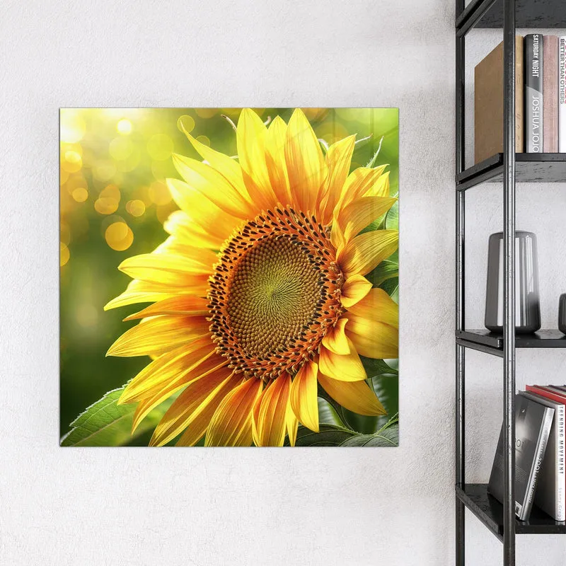 Magnettafel - Sonnenblume im Goldlicht