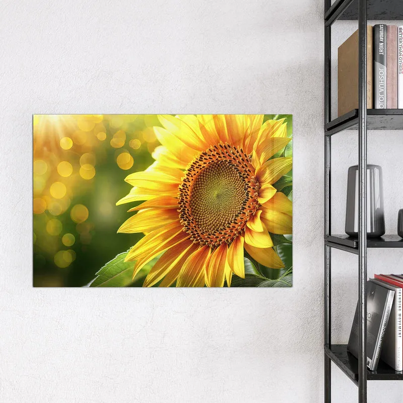 Magnettafel - Sonnenblume im Goldlicht