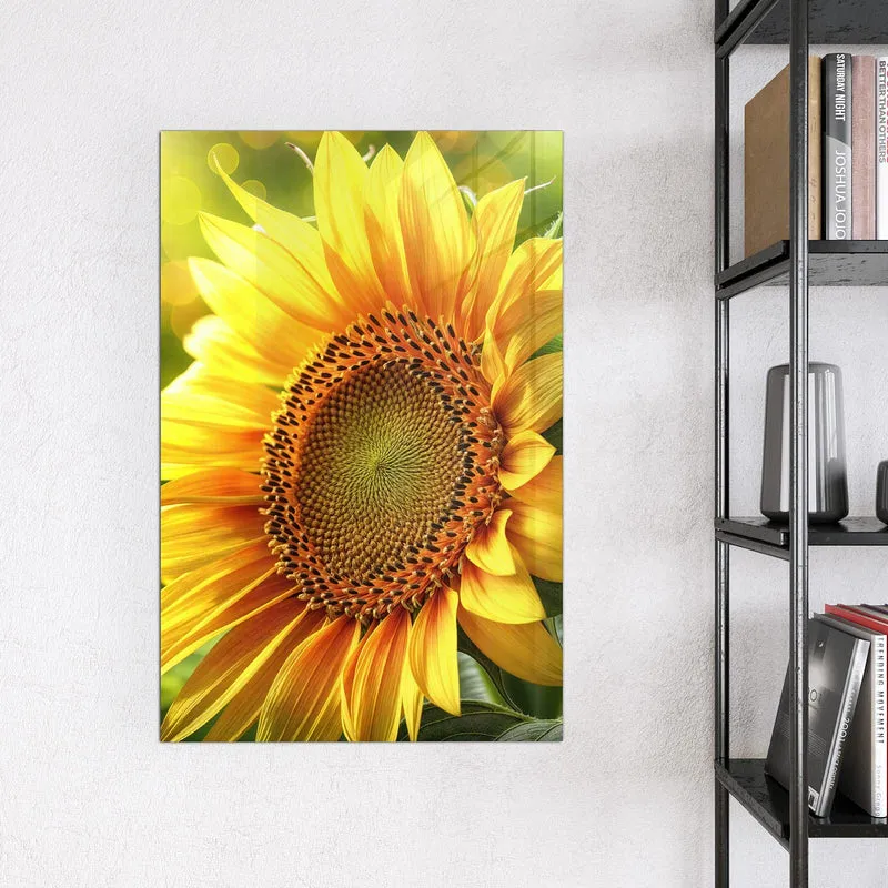 Magnettafel - Sonnenblume im Goldlicht