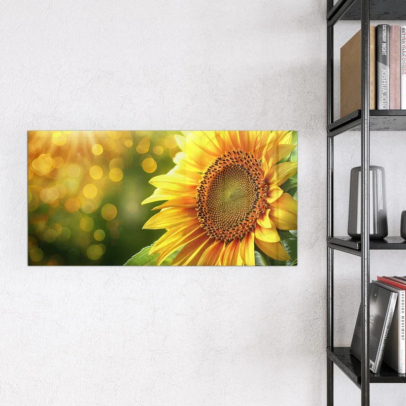 Magnettafel - Sonnenblume im Goldlicht