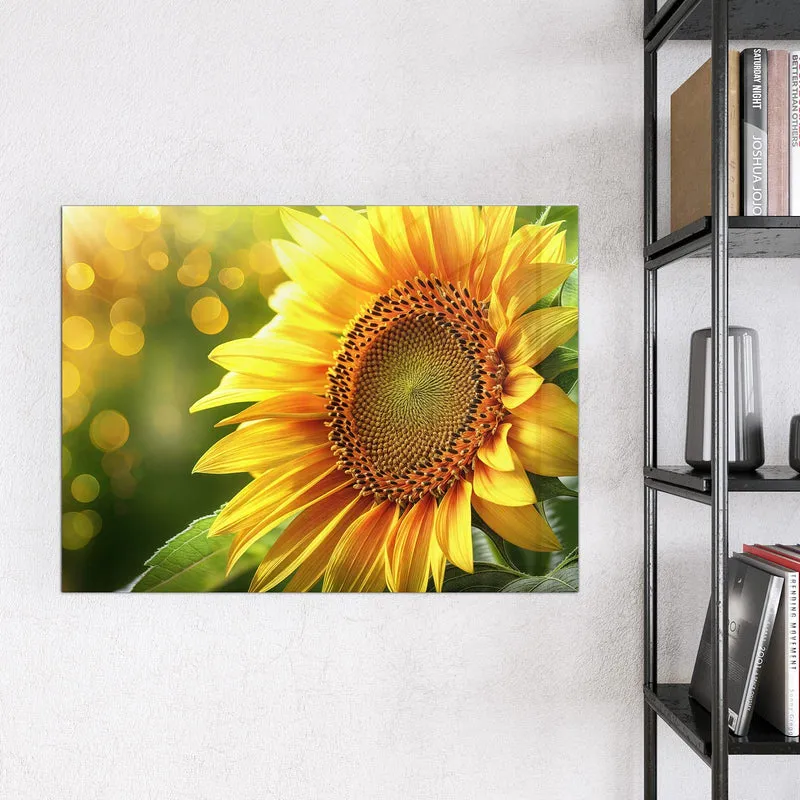Magnettafel - Sonnenblume im Goldlicht