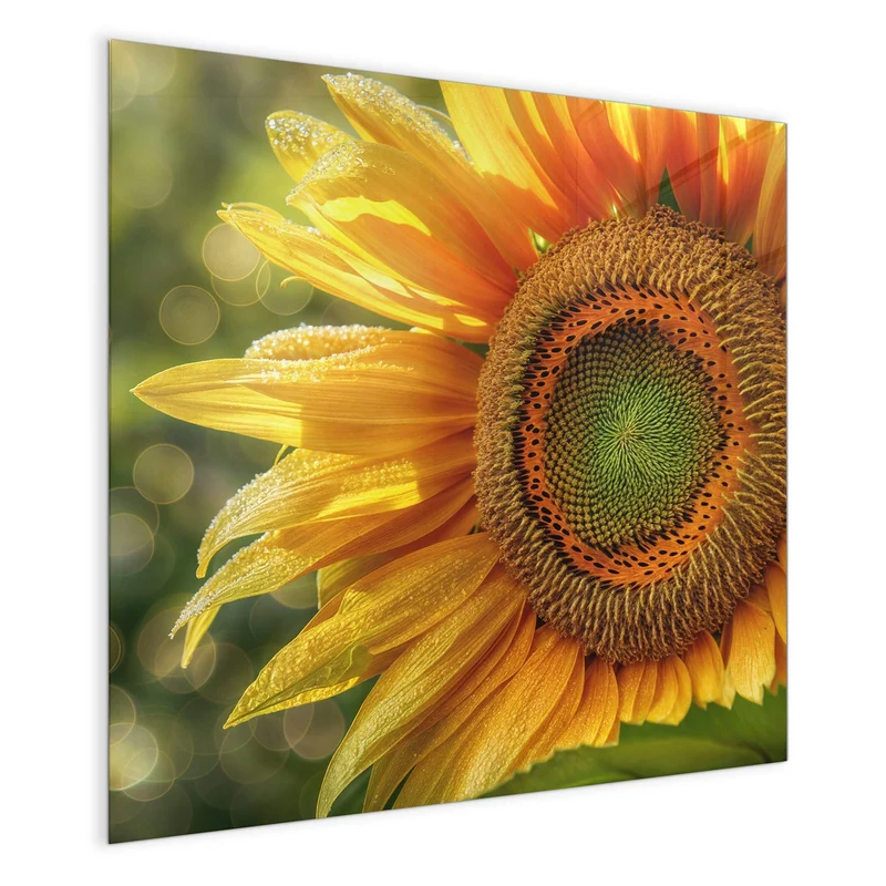 Magnettafel - Sonnenblume mit Tau