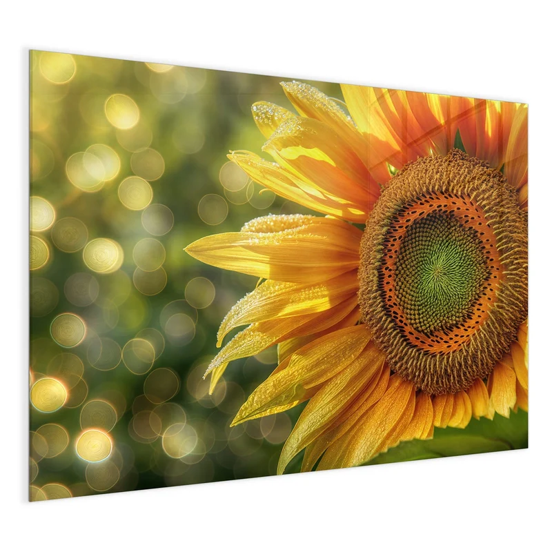 Magnettafel - Sonnenblume mit Tau