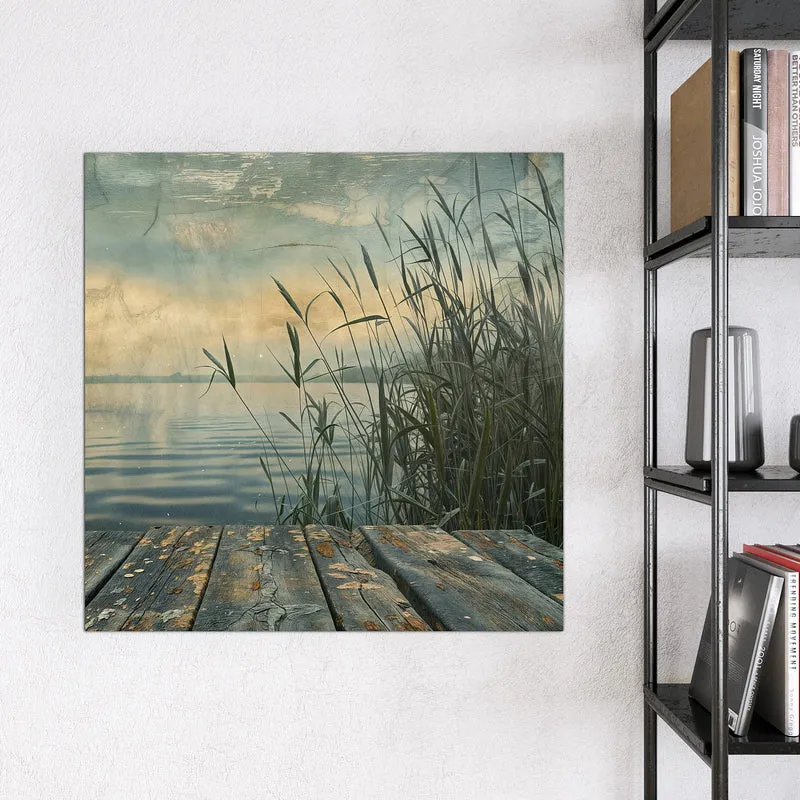 Magnettafel - Steg am Schilfsee