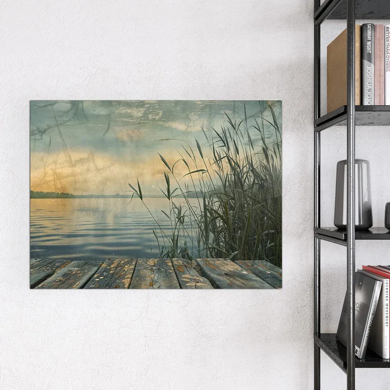 Magnettafel - Steg am Schilfsee