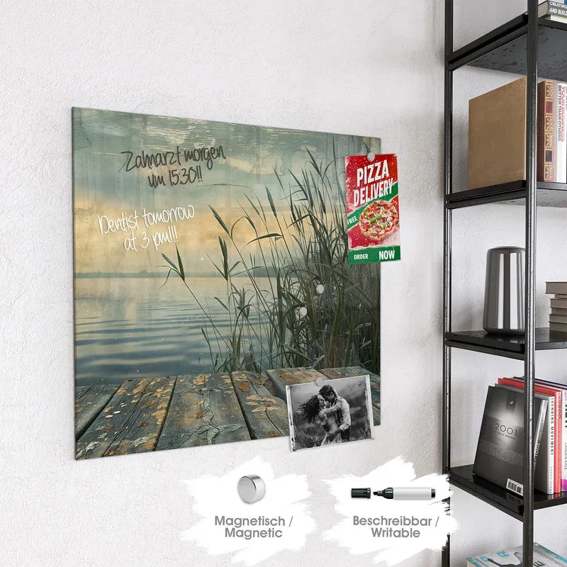 Magnettafel - Steg am Schilfsee