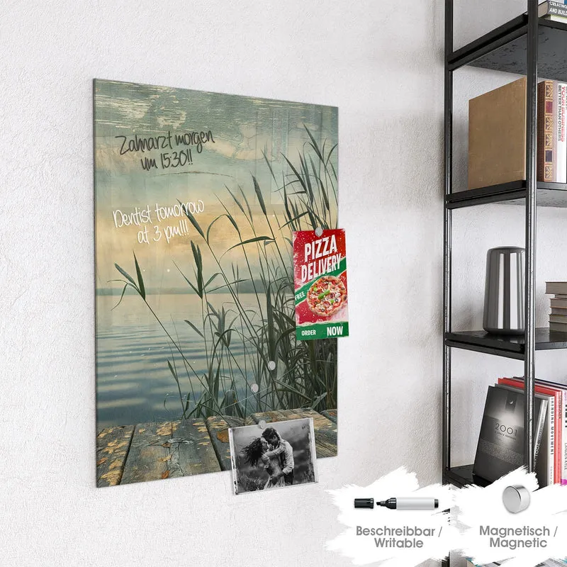 Magnettafel - Steg am Schilfsee