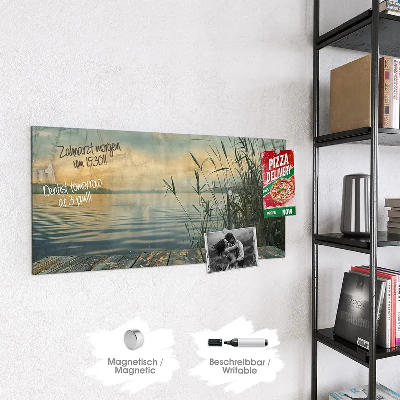 Magnettafel - Steg am Schilfsee