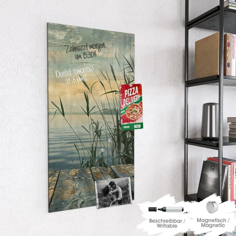 Magnettafel - Steg am Schilfsee