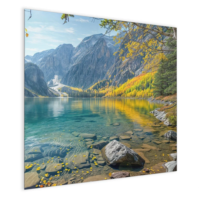Magnettafel - Bergsee im Herbst