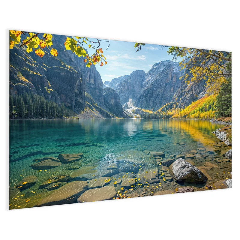 Magnettafel - Bergsee im Herbst